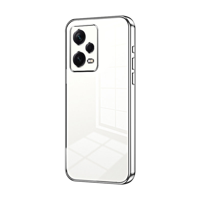 Xiaomi Redmi Note 12 Pro+ Phone Case with Transparent Plating and Fine Hole Design: Crystal Clear & Scratch-Resistant