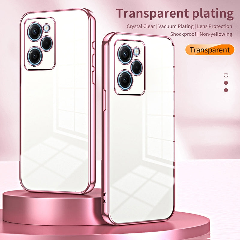 Xiaomi Redmi Note 12 Pro Speed Phone Case with Transparent Plating and Fine Hole Design: Crystal Clear & Scratch-Resistant