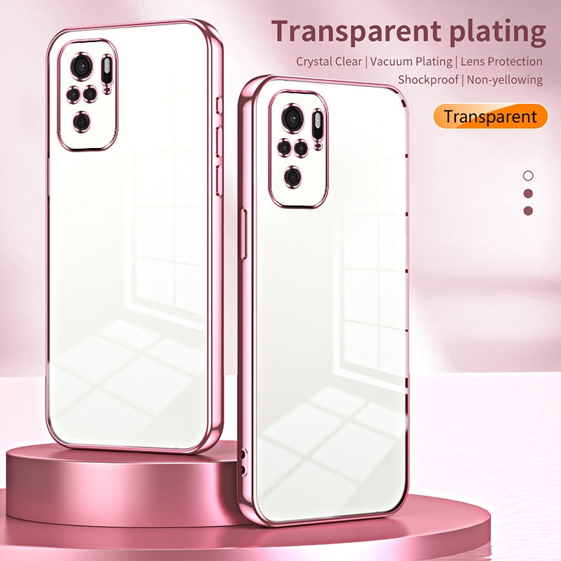 Xiaomi Redmi Note 10S Phone Case with Transparent Plating and Fine Hole Design: Crystal Clear & Scratch-Resistant