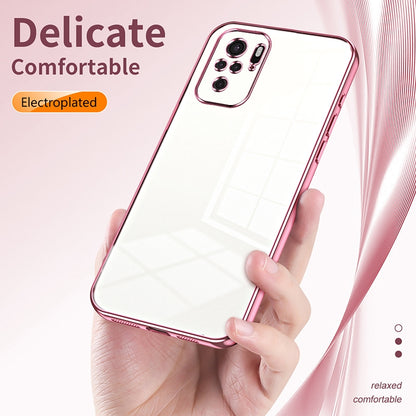 Xiaomi Redmi Note 10S Phone Case with Transparent Plating and Fine Hole Design: Crystal Clear & Scratch-Resistant