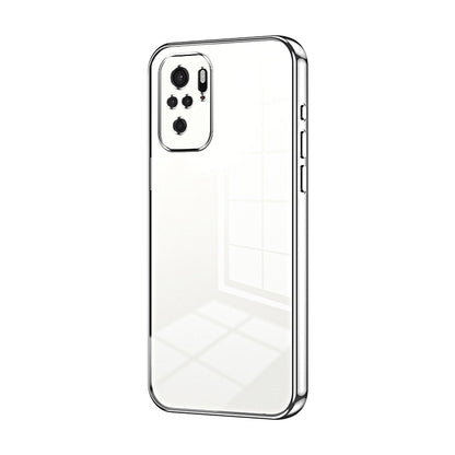 Xiaomi Redmi Note 10 Phone Case with Transparent Plating and Fine Hole Design: Crystal Clear & Scratch-Resistant