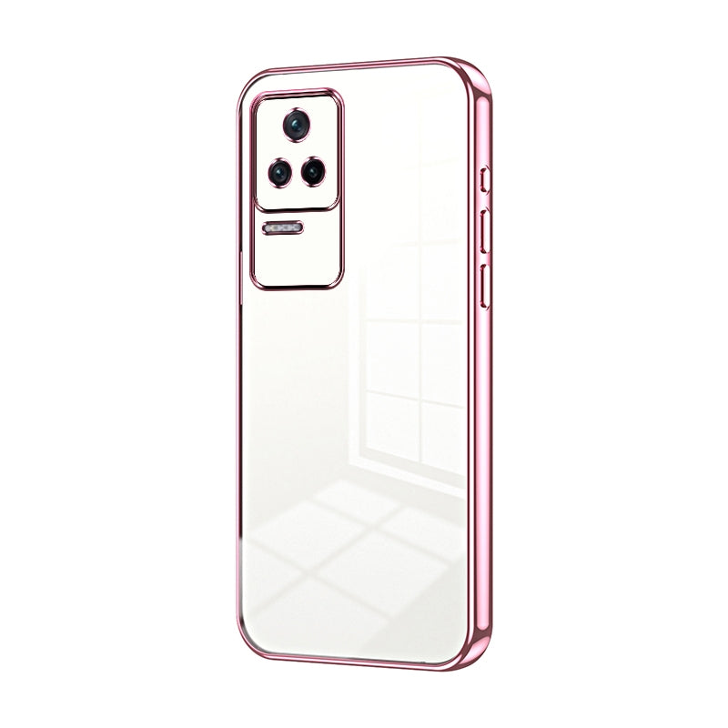 Xiaomi Poco F4 Phone Case with Transparent Plating and Fine Hole Design: Crystal Clear & Scratch-Resistant