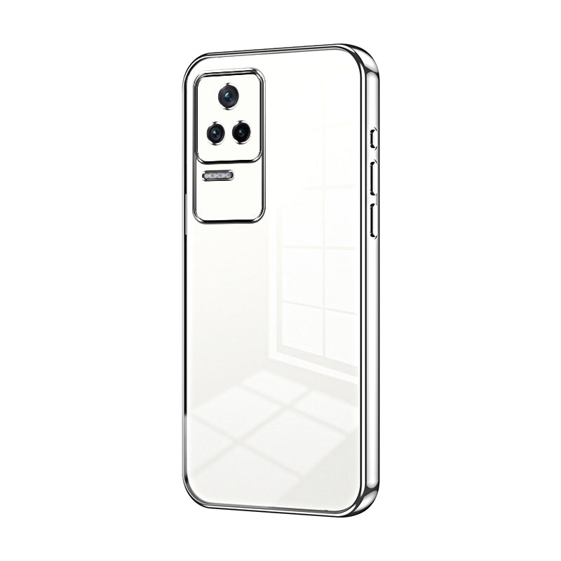 Xiaomi Poco F4 Phone Case with Transparent Plating and Fine Hole Design: Crystal Clear & Scratch-Resistant