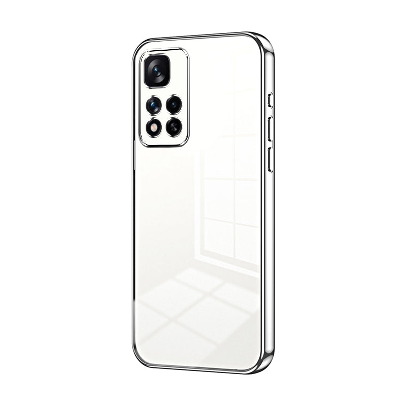 Xiaomi Redmi Note 11 Pro+ 5G Phone Case with Transparent Plating and Fine Hole Design: Crystal Clear & Scratch-Resistant