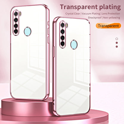 Xiaomi Redmi Note 8 Phone Case with Transparent Plating and Fine Hole Design: Crystal Clear & Scratch-Resistant