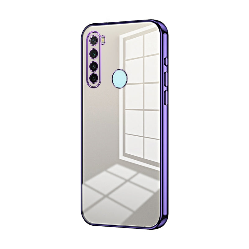 Xiaomi Redmi Note 8 2021 Phone Case with Transparent Plating and Fine Hole Design: Crystal Clear & Scratch-Resistant