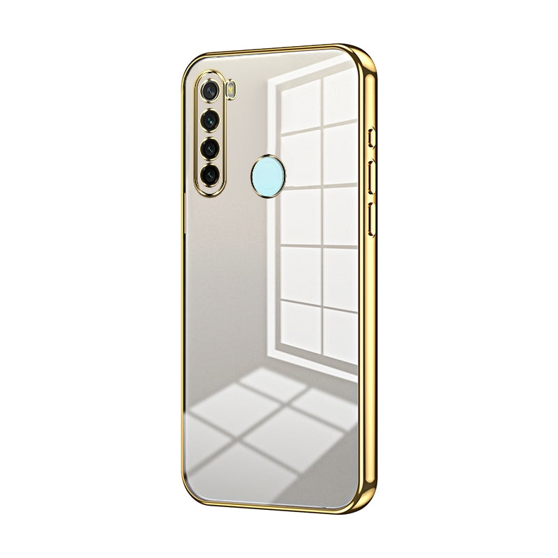 Xiaomi Redmi Note 8 2021 Phone Case with Transparent Plating and Fine Hole Design: Crystal Clear & Scratch-Resistant