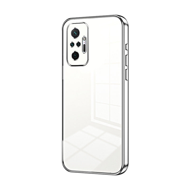 Xiaomi Redmi 10 Pro Max Phone Case with Transparent Plating and Fine Hole Design: Crystal Clear & Scratch-Resistant