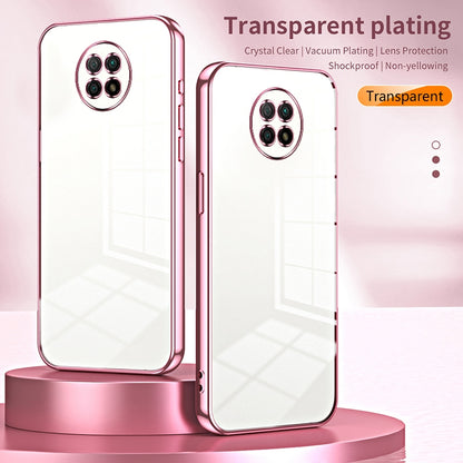 Xiaomi Redmi Note 9 5G Phone Case with Transparent Plating and Fine Hole Design: Crystal Clear & Scratch-Resistant