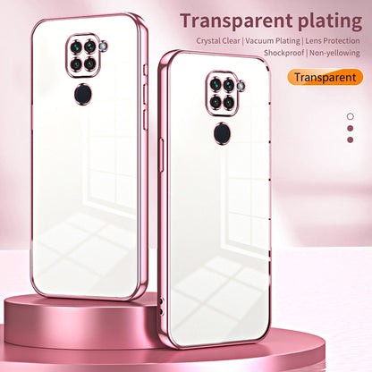 Xiaomi Redmi Note 9 Phone Case with Transparent Plating and Fine Hole Design: Crystal Clear & Scratch-Resistant