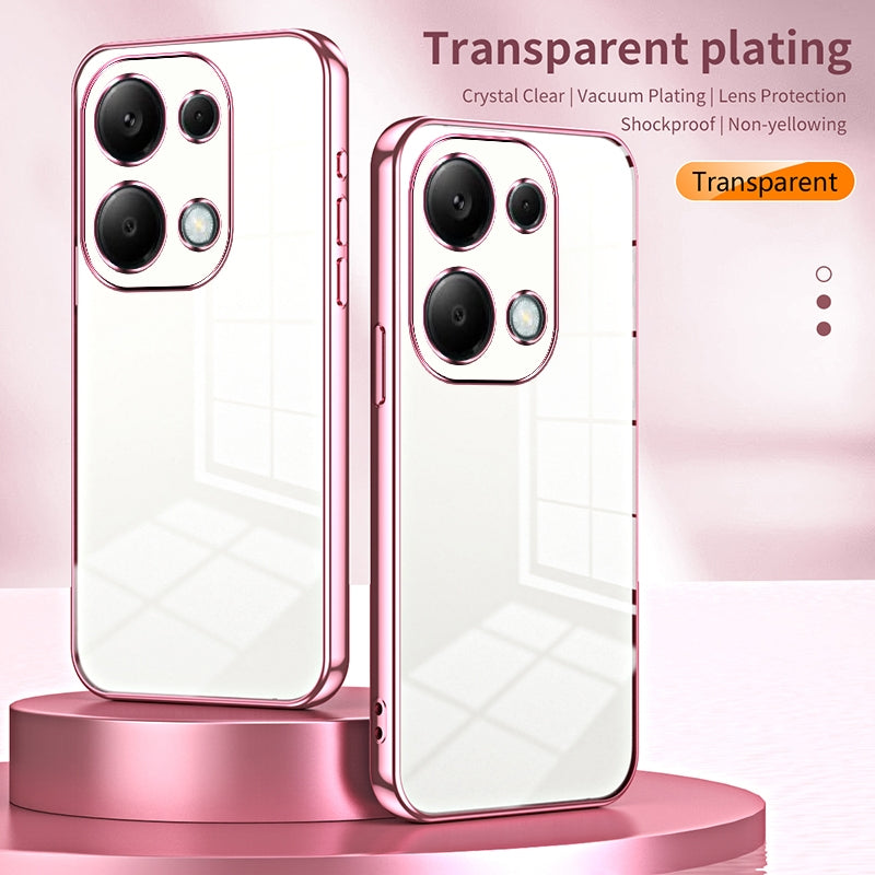 Xiaomi Redmi Note 13 Pro 4G Phone Case with Transparent Plating and Fine Hole Design: Crystal Clear & Scratch-Resistant