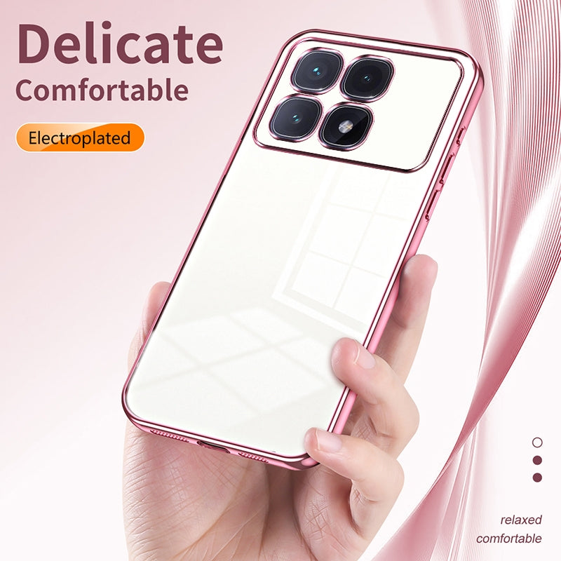 Xiaomi Redmi K70 Ultra Phone Case with Transparent Plating and Fine Hole Design: Crystal Clear & Scratch-Resistant