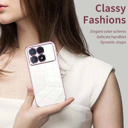 Xiaomi Redmi K70 Ultra Phone Case with Transparent Plating and Fine Hole Design: Crystal Clear & Scratch-Resistant