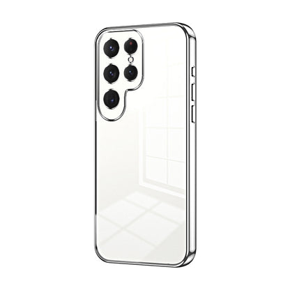 Samsung Galaxy S24 Ultra 5G Phone Case with Transparent Plating and Fine Hole Design: Crystal Clear & Scratch-Resistant