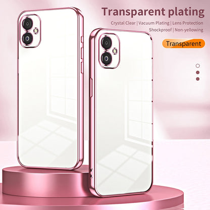 Samsung Galaxy F14 5G Phone Case with Transparent Plating and Fine Hole Design: Crystal Clear & Scratch-Resistant