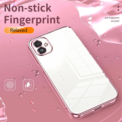 Samsung Galaxy F14 5G Phone Case with Transparent Plating and Fine Hole Design: Crystal Clear & Scratch-Resistant