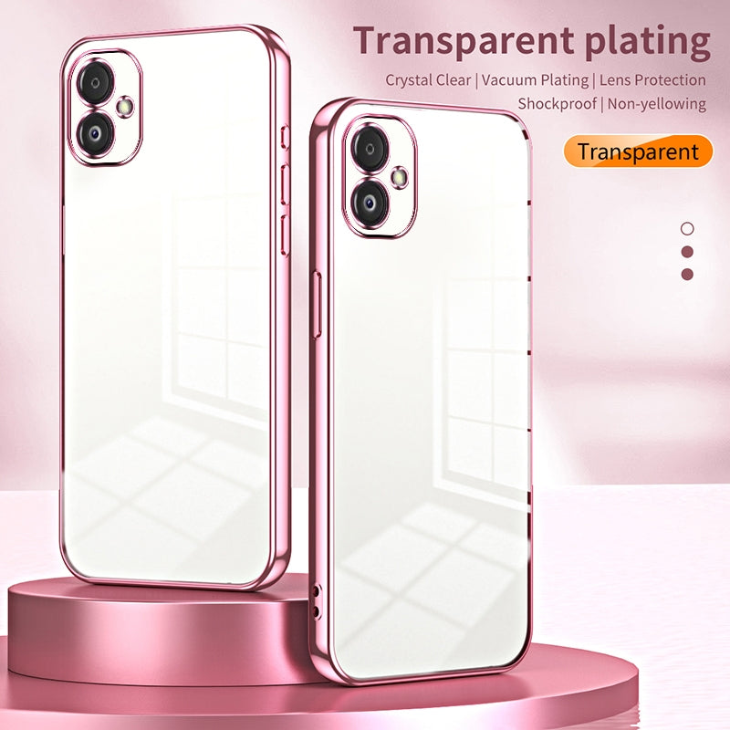 Samsung Galaxy F14 5G Phone Case with Transparent Plating and Fine Hole Design: Crystal Clear & Scratch-Resistant