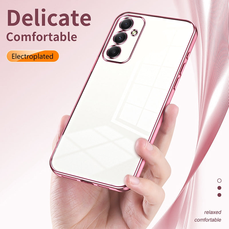 Samsung Galaxy A34 5G Phone Case with Transparent Plating and Fine Hole Design: Crystal Clear & Scratch-Resistant