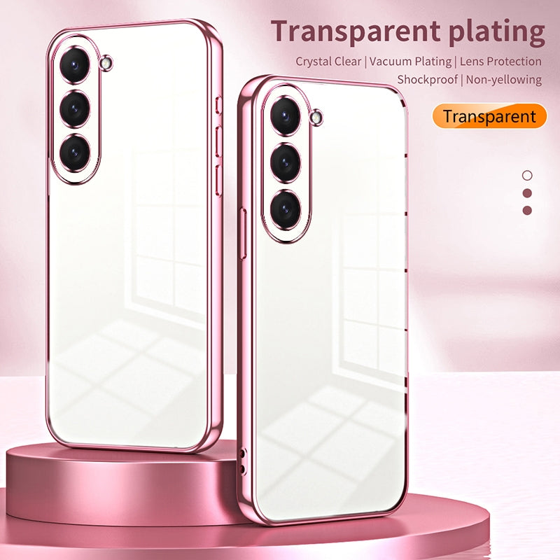 Samsung Galaxy S23 5G Phone Case with Transparent Plating and Fine Hole Design: Crystal Clear & Scratch-Resistant