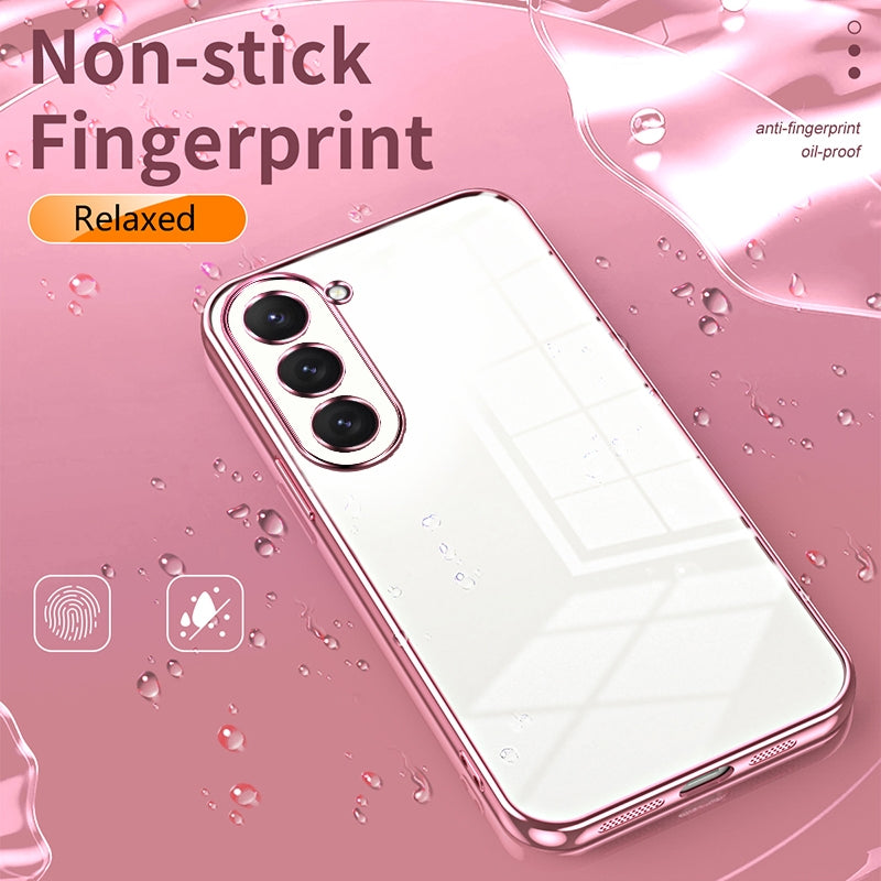 Samsung Galaxy S23 5G Phone Case with Transparent Plating and Fine Hole Design: Crystal Clear & Scratch-Resistant