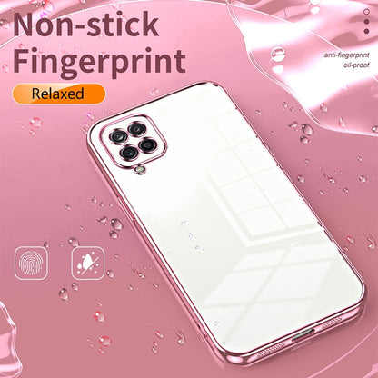 Samsung Galaxy A12 5G Phone Case with Transparent Plating and Fine Hole Design: Crystal Clear & Scratch-Resistant