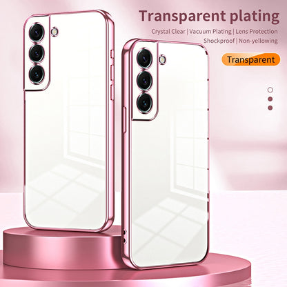 Samsung Galaxy S22+ 5G Phone Case with Transparent Plating and Fine Hole Design: Crystal Clear & Scratch-Resistant