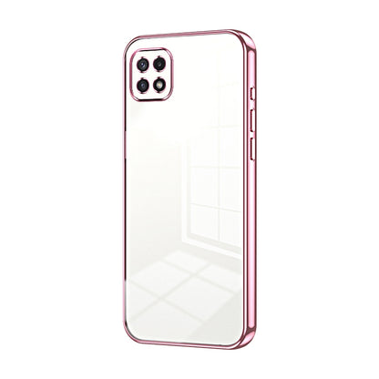 Samsung Galaxy A22s Phone Case with Transparent Plating and Fine Hole Design: Crystal Clear & Scratch-Resistant