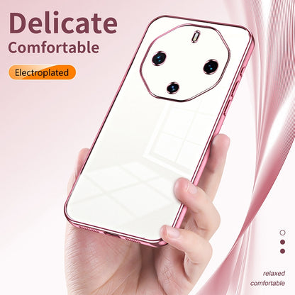 Huawei Mate 60 RS Ultimate Phone Case with Transparent Plating and Fine Hole Design: Crystal Clear & Scratch-Resistant