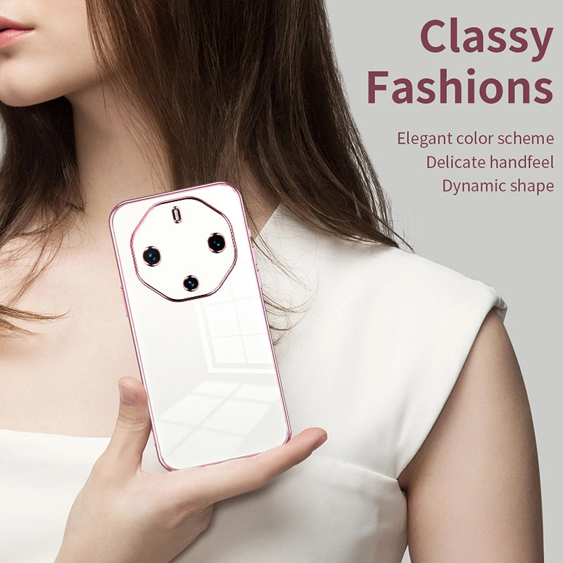 Huawei Mate 60 RS Ultimate Phone Case with Transparent Plating and Fine Hole Design: Crystal Clear & Scratch-Resistant