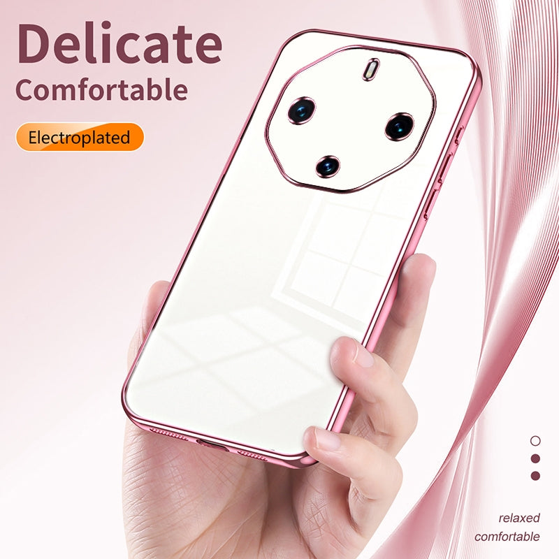 Huawei Mate 60 RS Ultimate Phone Case with Transparent Plating and Fine Hole Design: Crystal Clear & Scratch-Resistant