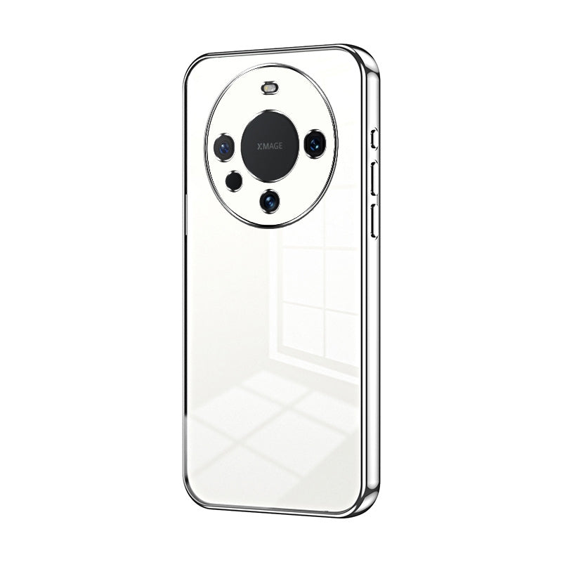 Huawei Mate 60 Phone Case with Transparent Plating and Fine Hole Design: Crystal Clear & Scratch-Resistant