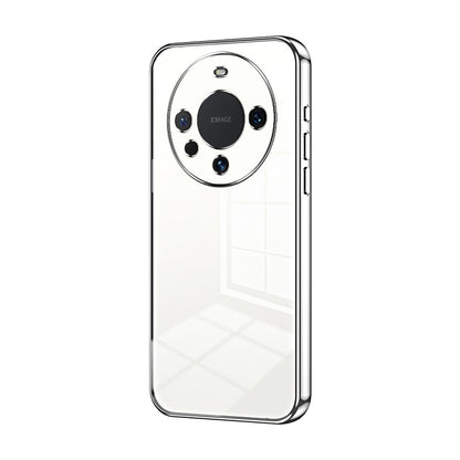 Huawei Mate 60 Phone Case with Transparent Plating and Fine Hole Design: Crystal Clear & Scratch-Resistant