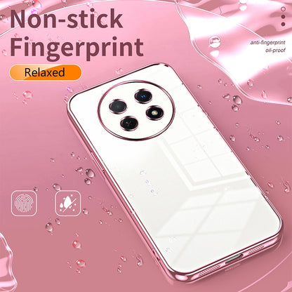 Huawei nova Y91 Phone Case with Transparent Plating and Fine Hole Design: Crystal Clear & Scratch-Resistant