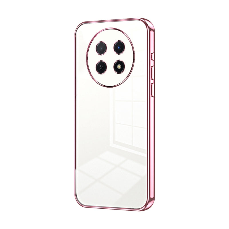 Huawei nova Y91 Phone Case with Transparent Plating and Fine Hole Design: Crystal Clear & Scratch-Resistant