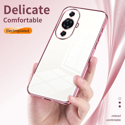 Huawei nova 11 Ultra Phone Case with Transparent Plating and Fine Hole Design: Crystal Clear & Scratch-Resistant