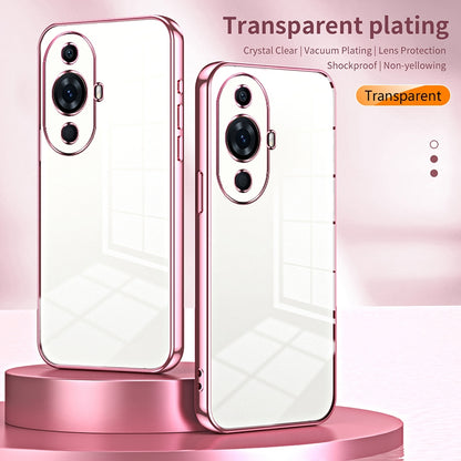 Huawei nova 11 Ultra Phone Case with Transparent Plating and Fine Hole Design: Crystal Clear & Scratch-Resistant