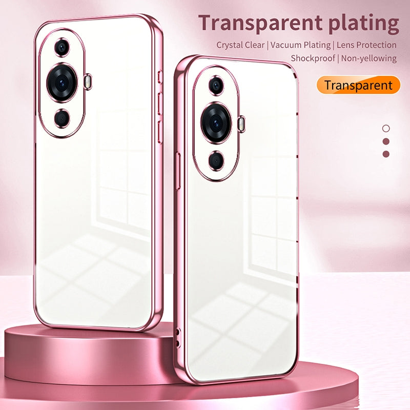 Huawei nova 11 Pro Phone Case with Transparent Plating and Fine Hole Design: Crystal Clear & Scratch-Resistant