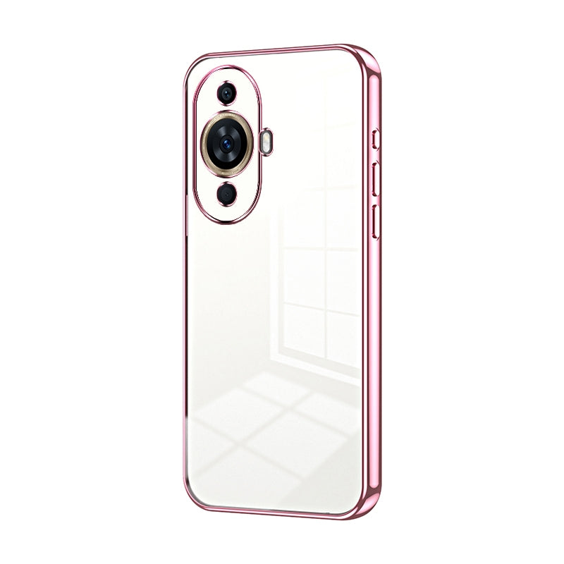 Huawei nova 11 Phone Case with Transparent Plating and Fine Hole Design: Crystal Clear & Scratch-Resistant