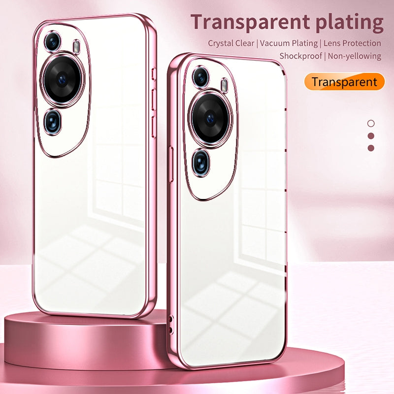 Huawei P60 Art Phone Case with Transparent Plating and Fine Hole Design: Crystal Clear & Scratch-Resistant