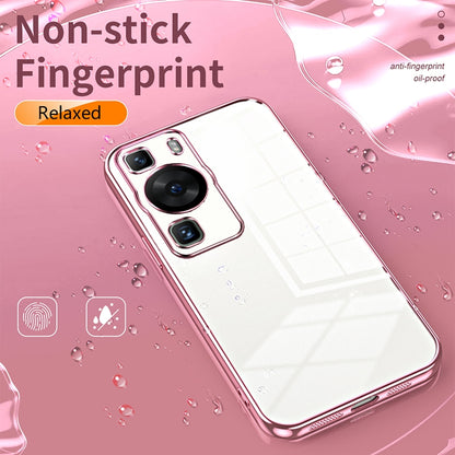 Huawei P60 Phone Case with Transparent Plating and Fine Hole Design: Crystal Clear & Scratch-Resistant