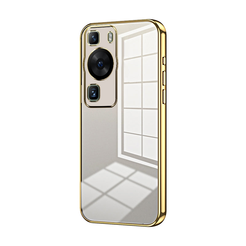 Huawei P60 Pro Phone Case with Transparent Plating and Fine Hole Design: Crystal Clear & Scratch-Resistant