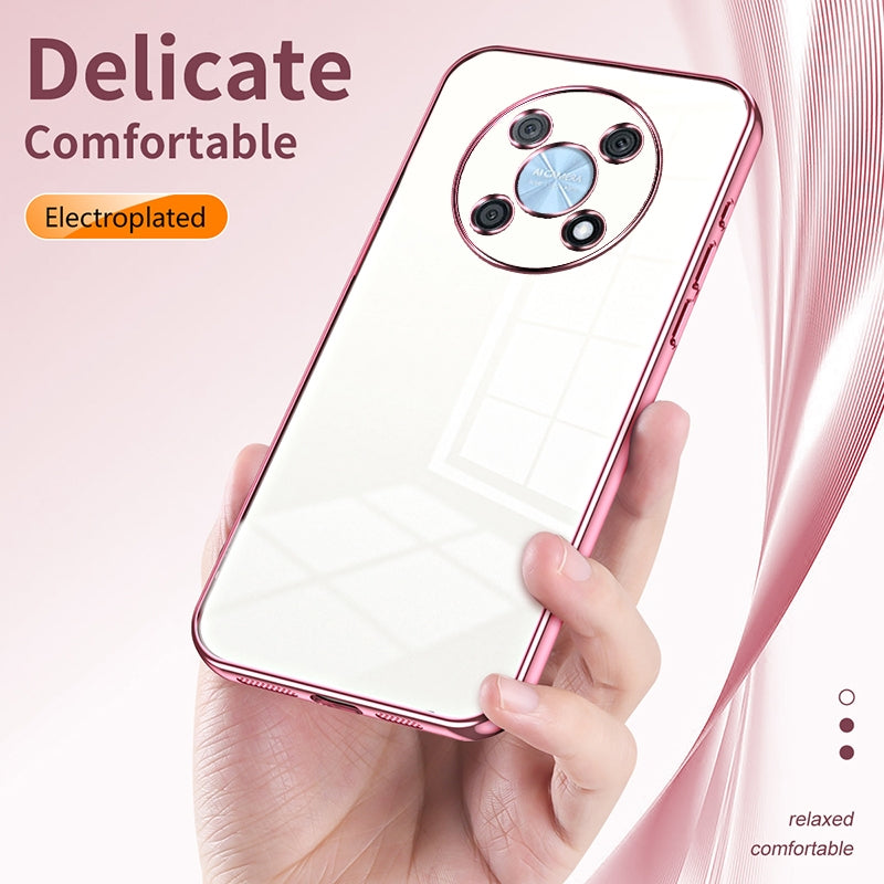 Huawei nova Y90 Phone Case with Transparent Plating and Fine Hole Design: Crystal Clear & Scratch-Resistant