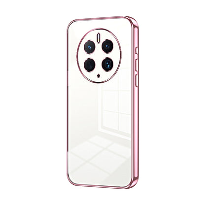 Huawei Mate 50 Pro Phone Case with Transparent Plating and Fine Hole Design: Crystal Clear & Scratch-Resistant