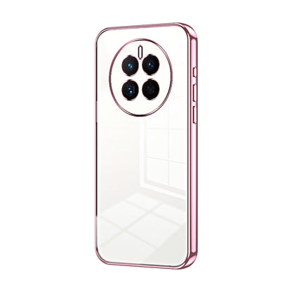 Huawei Mate 50 Phone Case with Transparent Plating and Fine Hole Design: Crystal Clear & Scratch-Resistant