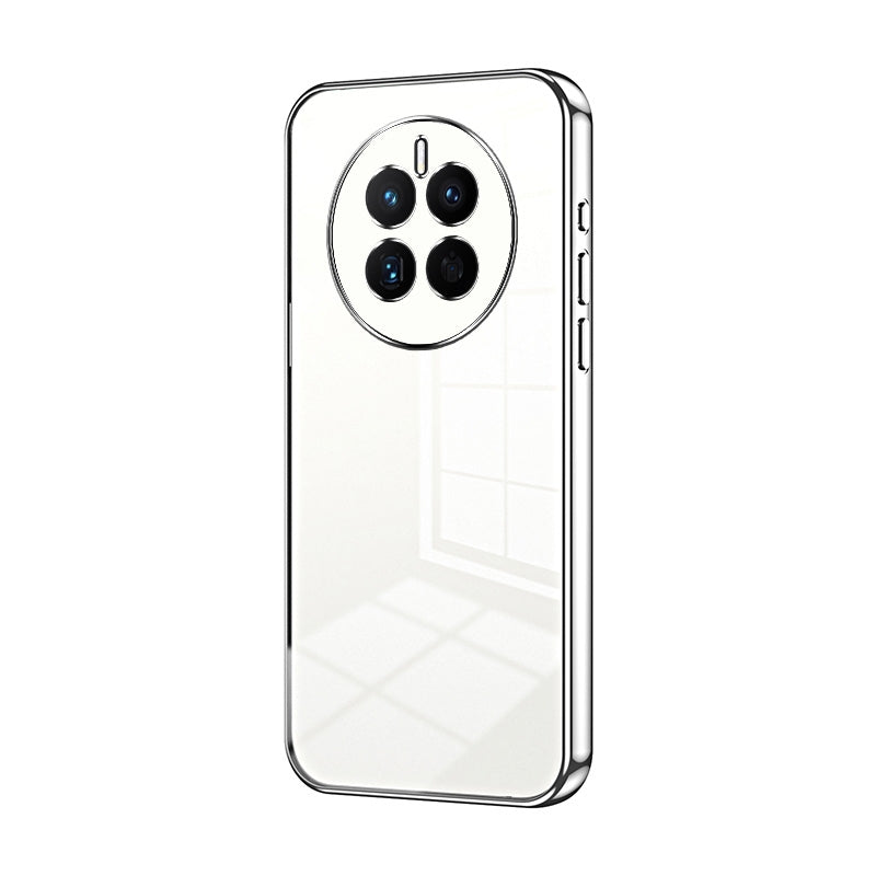 Huawei Mate 50 Phone Case with Transparent Plating and Fine Hole Design: Crystal Clear & Scratch-Resistant