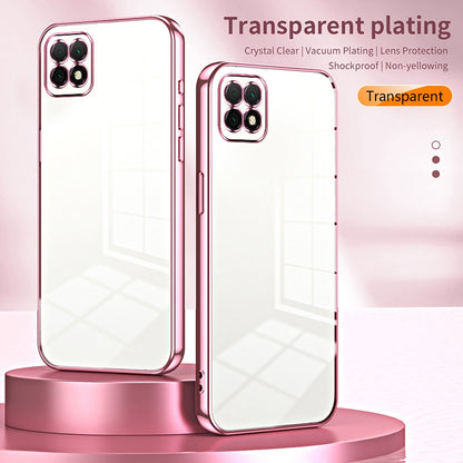 Huawei Enjoy 20 Phone Case with Transparent Plating and Fine Hole Design: Crystal Clear & Scratch-Resistant