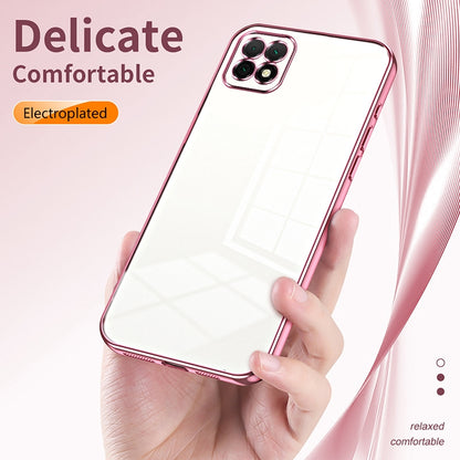 Huawei Enjoy 20 Phone Case with Transparent Plating and Fine Hole Design: Crystal Clear & Scratch-Resistant