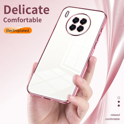 Huawei nova 8i Phone Case with Transparent Plating and Fine Hole Design: Crystal Clear & Scratch-Resistant