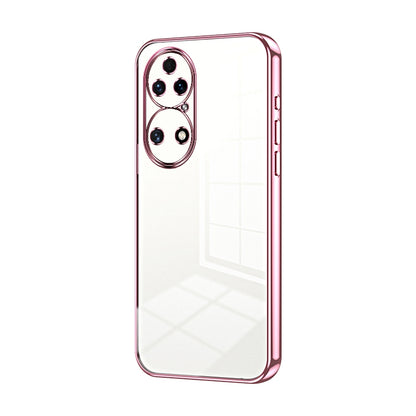 Huawei P50 Phone Case with Transparent Plating and Fine Hole Design: Crystal Clear & Scratch-Resistant