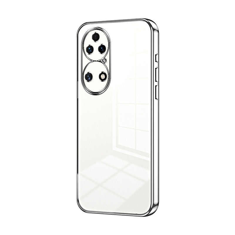 Huawei P50 Phone Case with Transparent Plating and Fine Hole Design: Crystal Clear & Scratch-Resistant